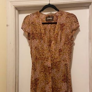 EARTH TONE FLORAL REFORMATION DRESS - Worn Twice, Excellent Condition